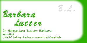 barbara lutter business card